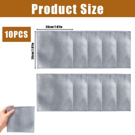 tiyiyok Pack of 10 Wire Dishcloths, Multi-Purpose Cleaning Cloths, Reusable Magic Cleaning Cloth, Kitchen Dishcloths, Washing Sponge for Wet and Dry, 20 x 20 cm