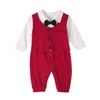 Lito Angels Baby Boys Tuxedo Romper One-Piece Gentleman Bodysuit Formal
