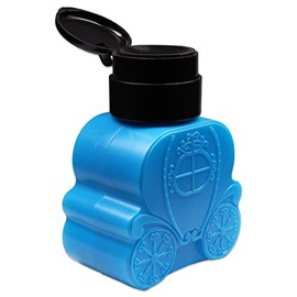 Beauticom Professional BLUE Carriage Shaped Nail Pump Dispenser Bottle (Size: 250ml) for Nail Acrylic Acetone Liquid Polish Remover Bottle Tool
