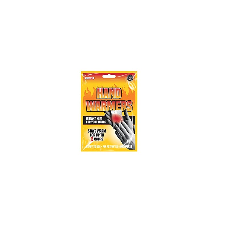 4 Pack Hand Warmers Instant Heat Cold Winter Hands Hot