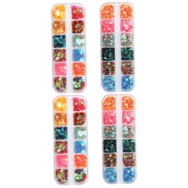 Ipetboom 2sets Nail Art Decor Charms Maple Leaf Manicure Sequins Paillette Flakes Glittery Fall Nails 2boxes*2