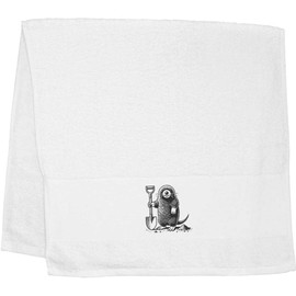Azeeda 'Mole Digging With Shovel' Hand/Guest Towel (TL00073345)