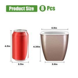 Oliz 8 Pack Self Watering Pots 4-inch Decorative Flower Planters for Indoor Plants Modern Square planters for Small Plants Window Sill Planters for Succulents, African Violets, Herbs(Sliver Gold)