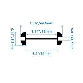 Semrien 24 Pcs 1-1/2 inch Rubber Grommet, Black Wire Grommet Desk Grommet Double-Sided Hole Plugs, Round Firewall Grommets for Wiring, Cables (1-3/16" ID, 1-1/2" Drill Hole)