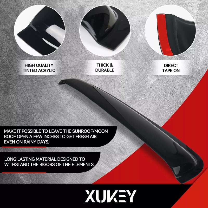 Xukey Sunroof Visor Window Top Moonroof Vent 36.2" Rain Guard