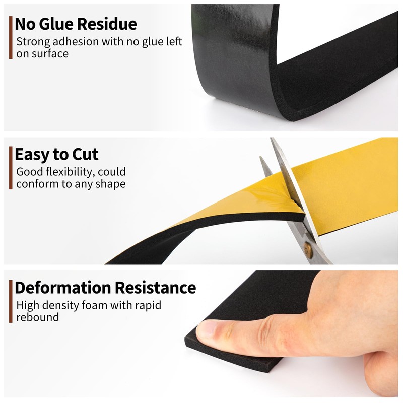 Yotache Neoprene Weather Stripping 2" W X 1/8" T (New
