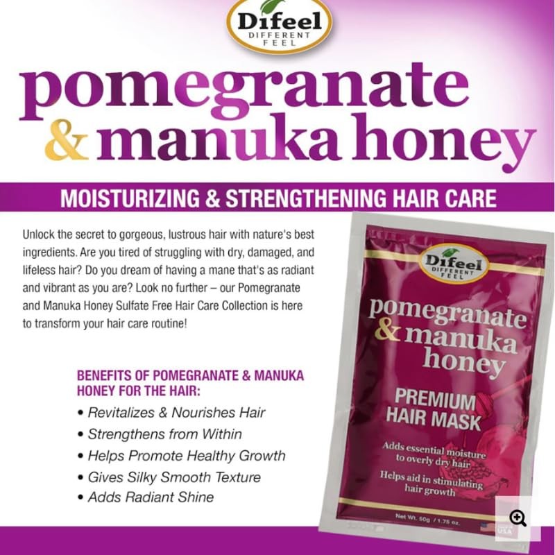 Difeel Mascarilla Premium para Cabello, con Granada y Miel de