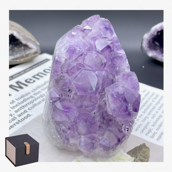 HoHpHq Natural Amethyst Crystal - One Product one Image, Real