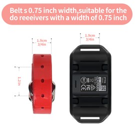 KELEFET Charging Clip Charger for Garmin TT15Mini T5Mini TB10 PT10 PT6 for 3/4-Inch Dog Waterproof Collar Strap Anti-Odor Durable Adjustable TPU S/M/L Sizes Cisco Blue 27 Inches