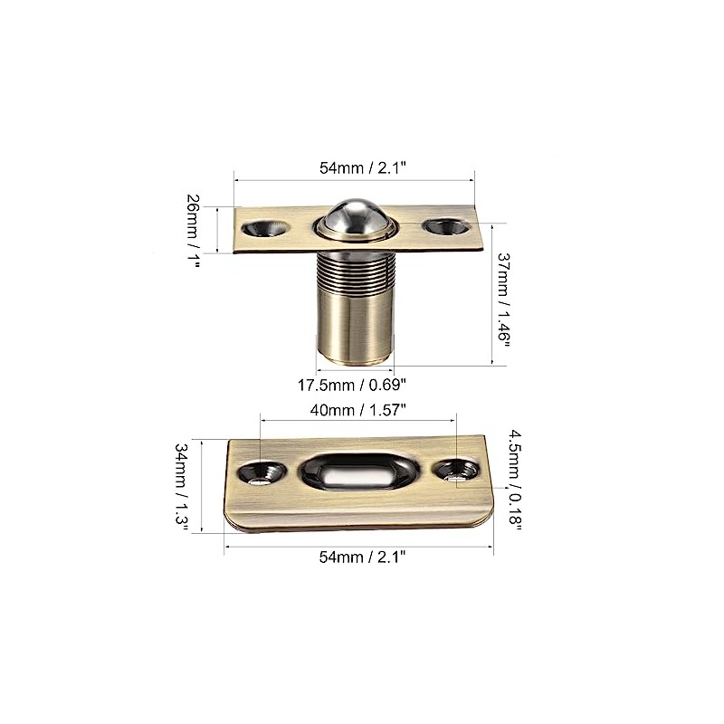 Sourcingmap Adjustable Cabinet Closet Door Large Ball Catch with Strike