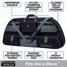Legend - Apollo Compound Bow Case | Unrivaled Bow and Archery Equipment Protection in a Lightweight Portable Carrying Case | Pockets for All Your Accessories