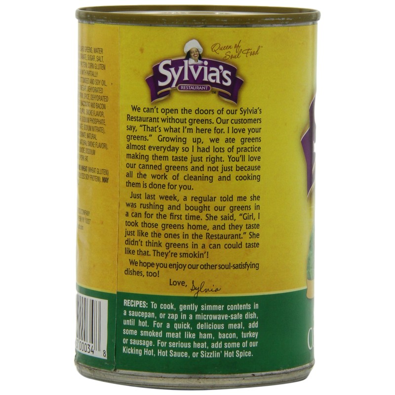 Sylvia's Specially-Seasoned Collard Greens, 14.5 Ounce Cans (Pack of 12)