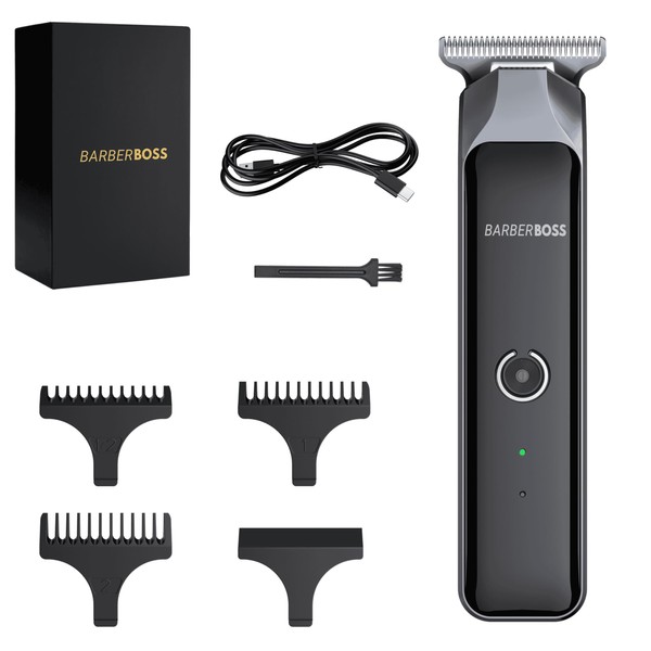 BarberBoss Rechargeable Beard Clipper for Men – Cordless Beard Groomer,