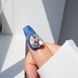 Blooming mauve handmade nails - Ballerina L / 블루밍 모브 수제네일 - 발레리나L