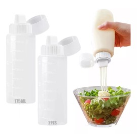 Feawiai 2 Botellas Dispensadoras Catsup Salsa Mayonesa Crema 6 Oz