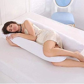 Comfort Collections U Shaped Pillowcase Cover Pregnancy Maternity Nursing Full Body Pillowcase Cover 9FT Pillowcase Cover White Only