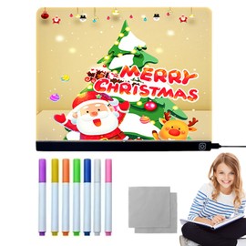LED Note Board - LED Message Board | Rewritable Glow Acrylic Note Memo for Writing Drawing Coloring Sketching Tracing