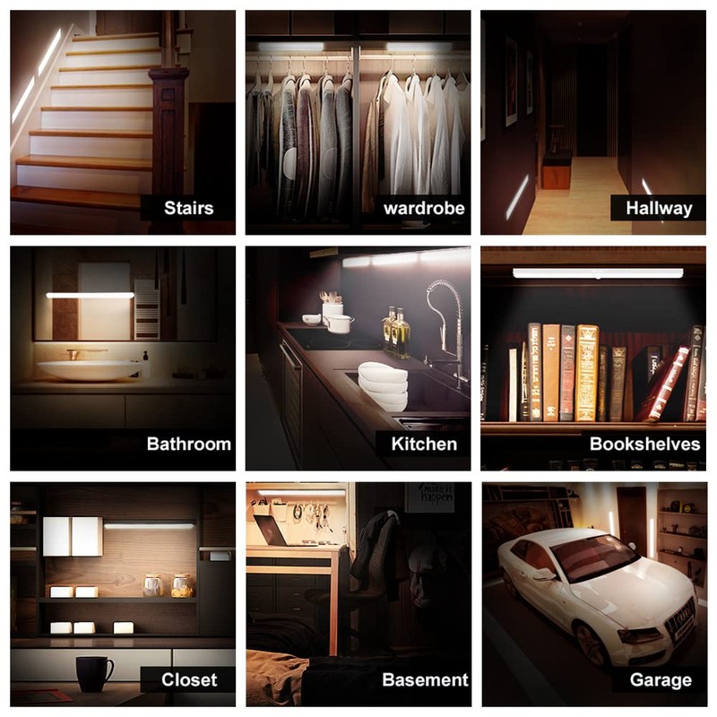 LEPOTEC 54 LED Under Counter Lighting, Motion Kitchen Cabinet Light,
