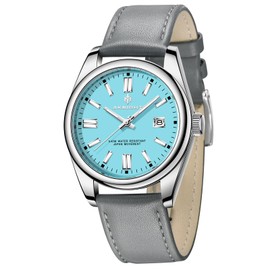 AKNIGHT Mens Watches Leather Watch for Men Quartz Chronograph Waterproof Women Watches Fashion Business Classic Luminous Luxury Wrist Watches Easy Read Dress Watch