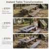 pickyNproud Picnic Table Cover with Bench Covers Portable Table Cloth
