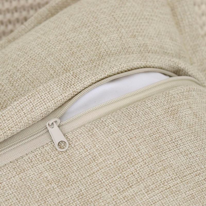 Madizz Set of 2 Linen Cushion Covers with Wide Edge,