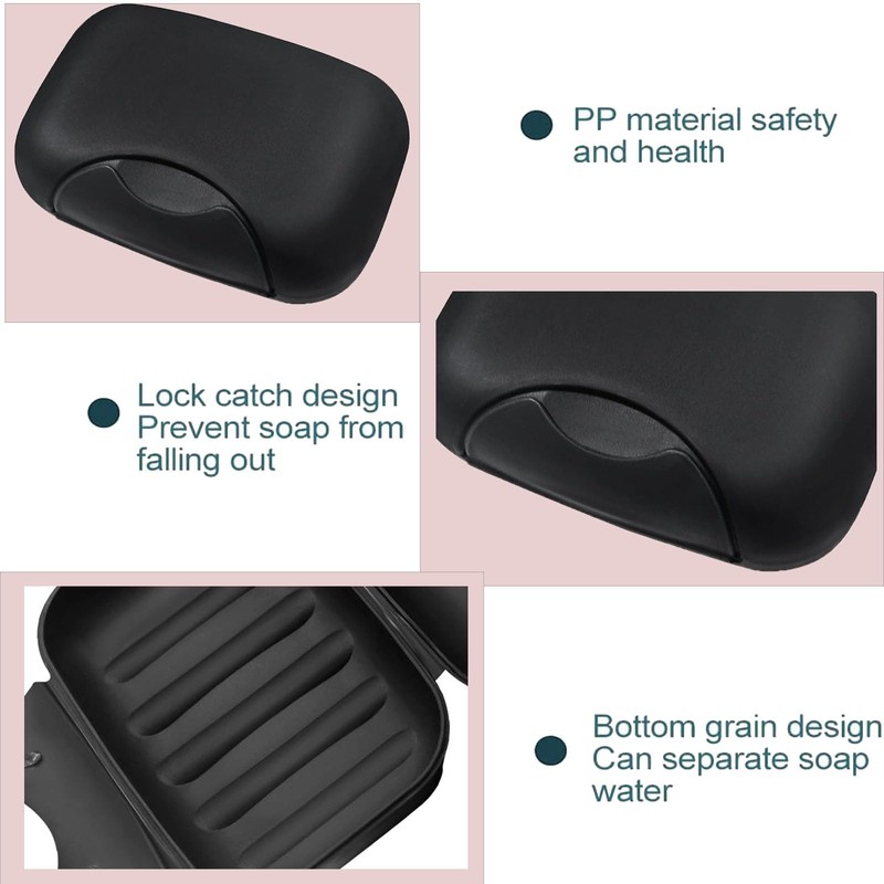 2Pcs Travel Soap Case Soap Bar Travel Soap Dish with