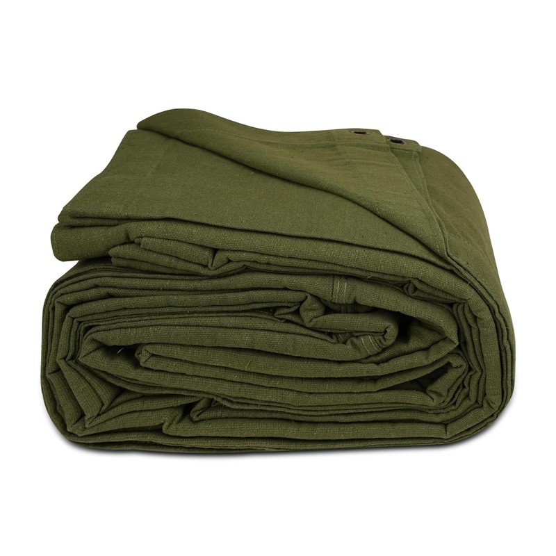 ZUPERIA Canvas Tarp 1 Pack, 8' x 10' ft, 12oz.