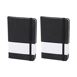 Notebook A7 A6 Lined Mini Daily Planner Hard Cover 2 Diary Elastic Band Pocket Notebook Portable Notepad Bookmark Daily Writing Pad Plan Travel Diary Practical Travel Notebook School Office