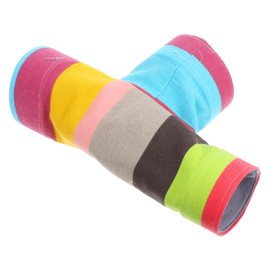 ORFOFE Hamster Tunnel Collapsible Pet Way Hideaway for Guinea Pigs Chinchillas Mice and Gerbils Durable Versatile Play Area with Vibrant Rainbow Design