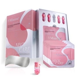 Misoour Neck Collagen Mask with Astaxanthin, 2 in 1 NeckMask for Anti-wrinkle, Firming, Moisturizing, Tightening or Skin Repair, Neck Cream Care for Travel & Daily Use