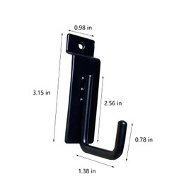 ZGGAZCA 2 Packs Slatwall Hooks J Shape Heavy Duty Hook Hangers for Display Slatboard Wall Accessories Hardware Hanging Garment Hook for Slate Panel Black 3.25 Inch