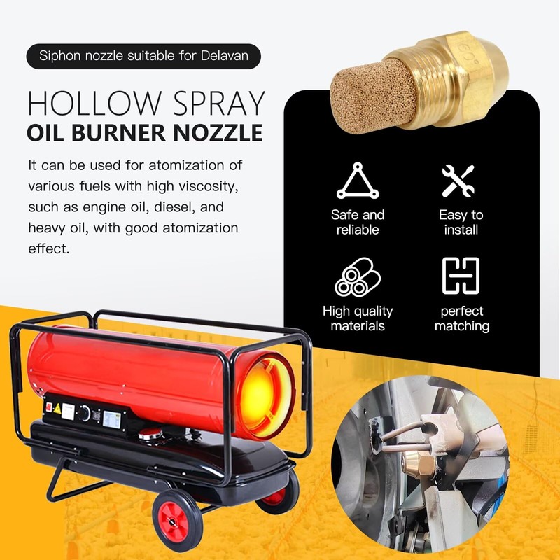 LINGSEE Oil Burner Nozzle 60-60A for Boiler, Water Heater, Furnace
