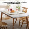 24x42 Inch Transparent Plastic Table Protector PVC Tablecloths Desk Cover
