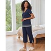 Ekouaer Capri Pajama Sets for Women Capri Pants with Short