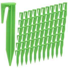 Yuragim Ground Pegs for Robotic Lawnmower Boundary Cable, Pack of 200 Ground Hooks Ground Spikes Hooks Nails, Ground Anchor Robotic Lawnmower Pegs for Lawn Robot Boundary Wire Compatible with Gardena