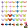 XVYLFZNP 62pcs Orchid Clips Colorful Butterfly Plant Clips Ladybug Orchid