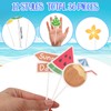 36 PCS Summer Fridays Cupcake Toppers, Cute Pool Party Beach