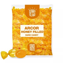 Sunny Island Arcor Honey Filled Hard Candy | 2-Pound Bag | About 180 Pieces | Soothing Throat