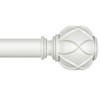 KAMANINA Curtain Rod 32 to 58 Inch(2.6-4.8Ft), Heavy Duty White