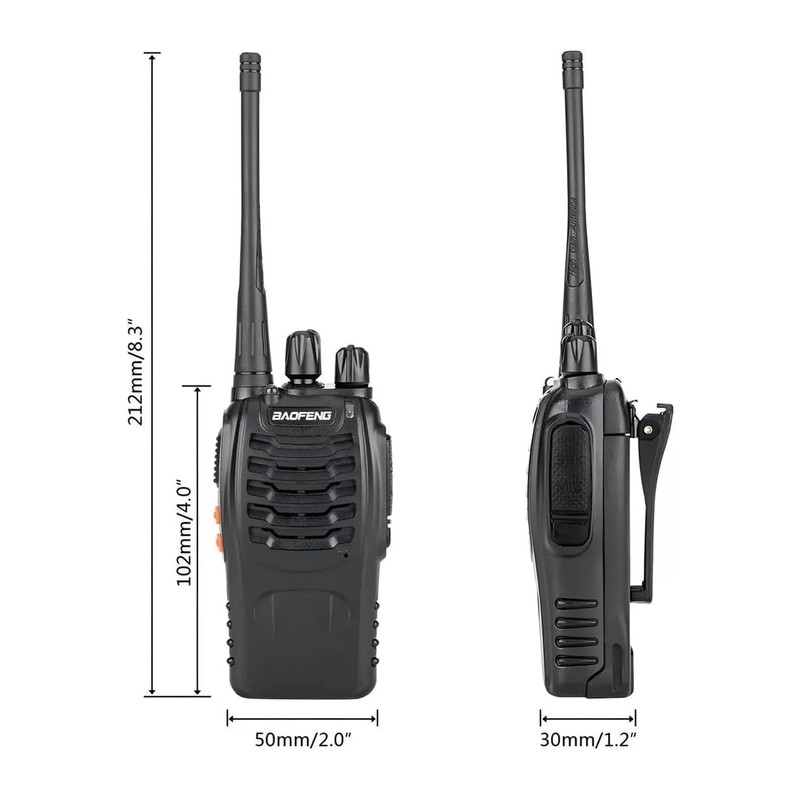Baofeng Radio 888S Walkie Talkies Rechargeable Walkie-Talkies Long Range with