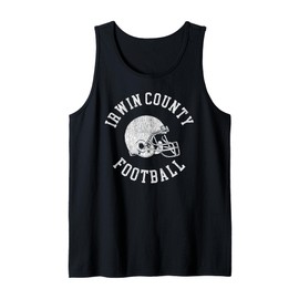 Irwin County Football Throwback Football Helmet Retro Tank Top