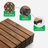 Idzo Interlocking Deck Tiles 9.6 SQFT - 10PCS Waterproof Acacia
