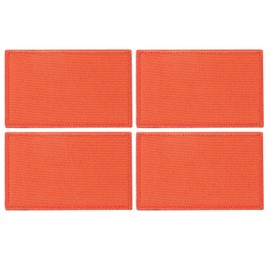 PATIKIL Rectangle Solid Flag Patch, 4 Pcs 3x2 Inch Pure Embroidered Patch Decorative for Holes Hats Jeans Repair Bags DIY Craft, Orange