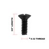 Henne Bery 3/8" Long 6-32 Thread, Oval Head Milled Slot