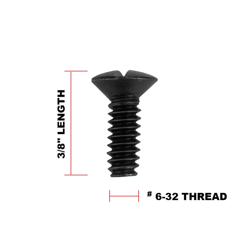 Henne Bery 3/8" Long 6-32 Thread, Oval Head Milled Slot
