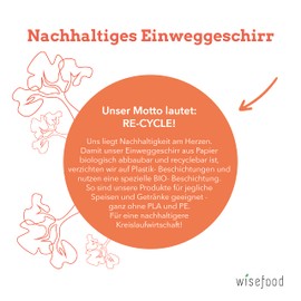 wisefood Paper Straws, Pack of 100, Colourful Drinking Straws, Diameter 6 mm x 20 cm, Free from PLA/PE, Biodegradable Disposable Drinking Straws Made of Sturdy Kraft Paper