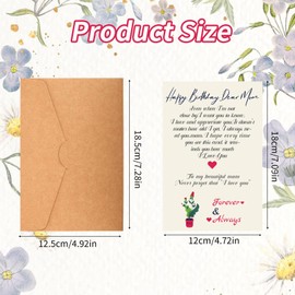 Mom Birthday Card, Unique Happy Birthday Cards with Envelope Beautiful Mother’s Day and Birthday Greeting for Mom, Perfect Birthday Gifts for Mother from Daughter or Son