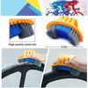 focopot Bike Cleaning Kit (9pcs), Including Chain Cleaner for Cycling,Bicycle