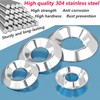 Qrity 40 Pcs 304 Stainless Steel Cup Washer, M3x11mmx2.5mm Countersunk