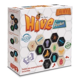Hive Pocket Ultimate | Juego de Mesa Estratégico y Portable para 2 Jugadores | Juego con Multiples Galardones | Contiene Bolsa de Viaje | Edición en Español | Incluye todas las Expansiones